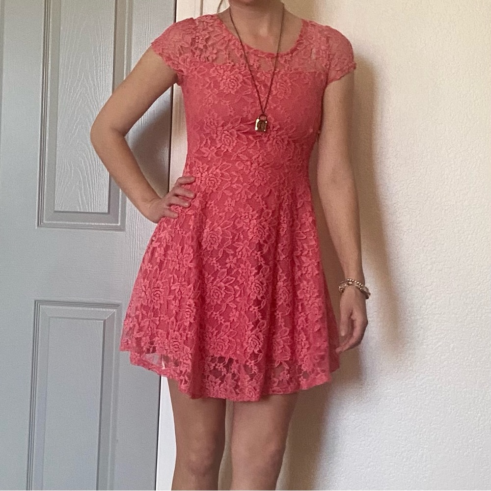 Small pink lace dress